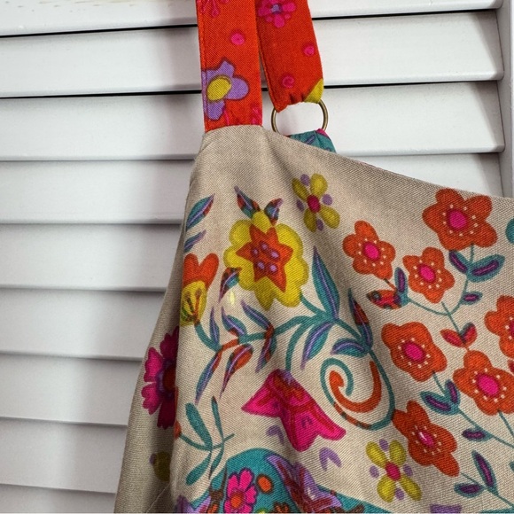 Natural Life Patricia Maxi Dress in Red Mustard Border Boho Festival Size XL - Picture 16 of 16